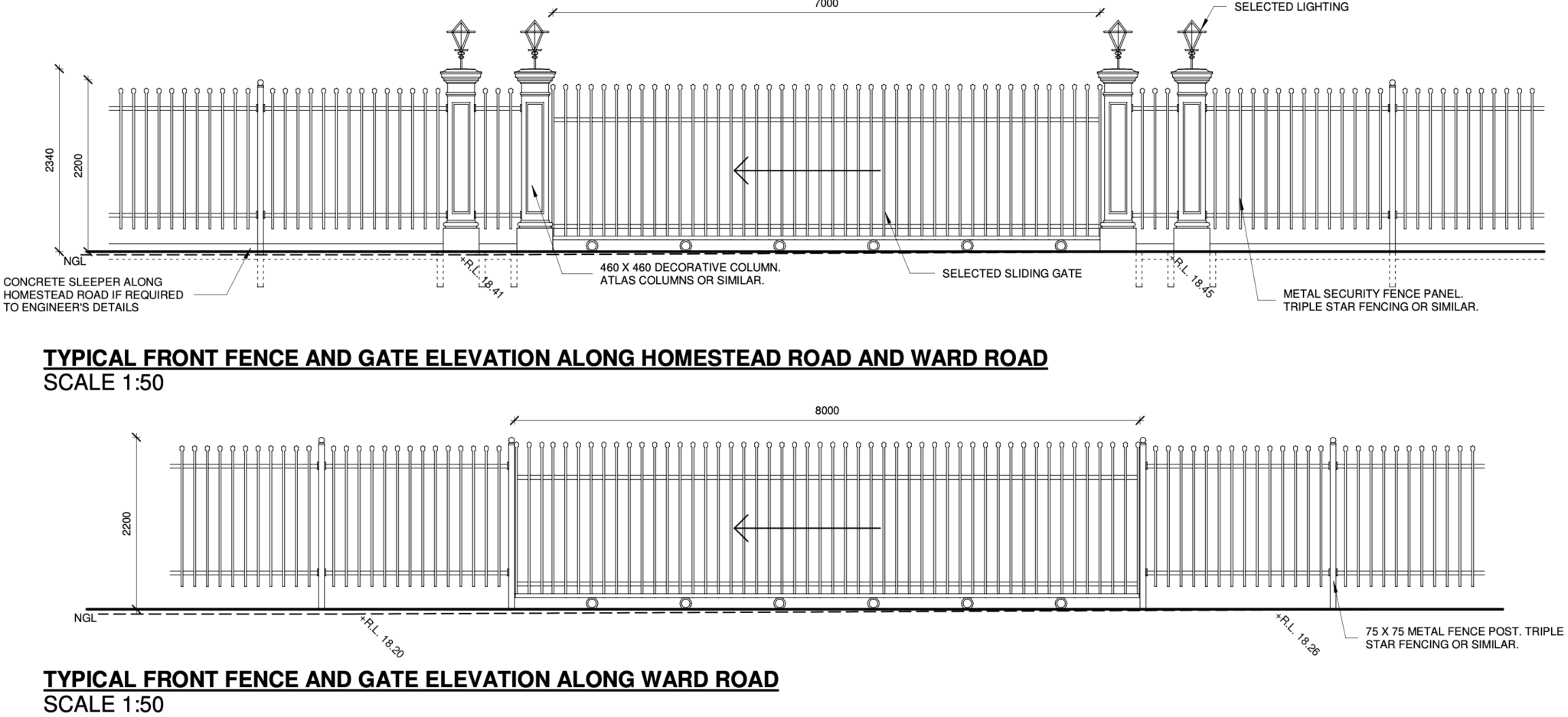 Security fence and gates project Sakyamuni Sambuddha Vihara, Berwick